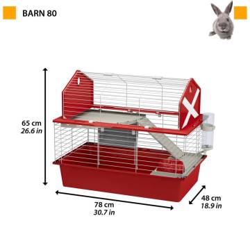 Ferplast Rabbit Cage Barn 80 - Spacious & Safe Habitat for Rabbits