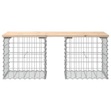 Garden Bench Gabion Design - Solid Pine - 103x44x42 cm