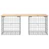 Garden Bench Gabion Design - Solid Pine - 103x44x42 cm