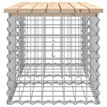 Garden Bench Gabion Design - Solid Pine - 103x44x42 cm