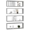 Wall Cube Shelf Set - Concrete Grey | 4 pcs | Stylish Storage