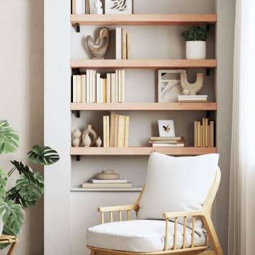 Wall Shelf 80x30 cm Solid Oak - Untreated & Handmade