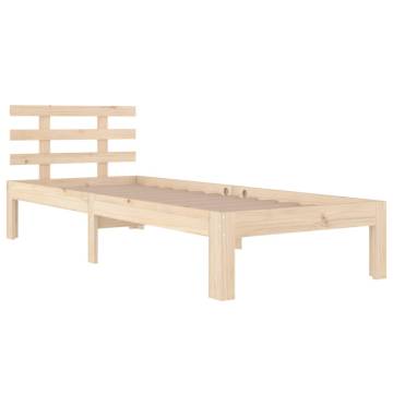 Solid Wood Bed Frame 100x200 cm | Stylish & Sturdy Design