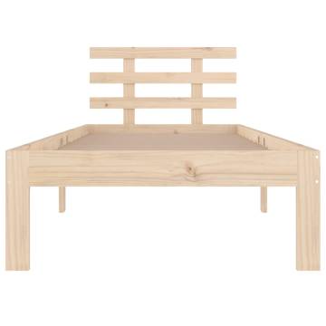 Solid Wood Bed Frame 100x200 cm | Stylish & Sturdy Design