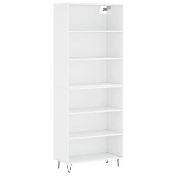 Stylish Highboard White 69.5x32.5x180 cm | Hipomarket