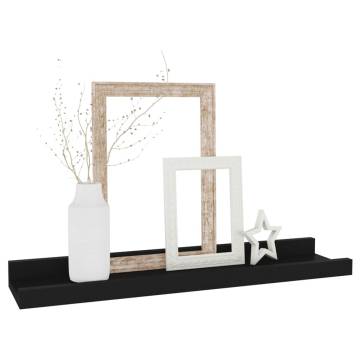 Stylish Wall Shelves 4 pcs Black - 40x9x3 cm | HiPoMarket UK