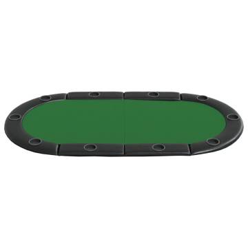 10-Player Folding Poker Tabletop - Green 208x106 cm