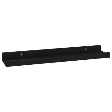 Stylish Wall Shelves 4 pcs Black - 40x9x3 cm | HiPoMarket UK