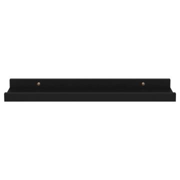 Stylish Wall Shelves 4 pcs Black - 40x9x3 cm | HiPoMarket UK