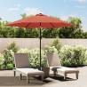 Terracotta Outdoor Parasol with Metal Pole - 300 cm