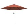 Terracotta Outdoor Parasol with Metal Pole - 300 cm