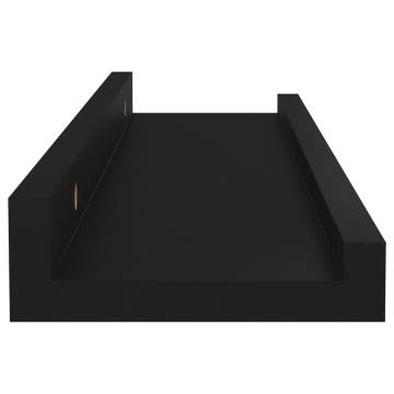 Stylish Wall Shelves 4 pcs Black - 40x9x3 cm | HiPoMarket UK