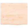 Untreated Solid Oak Table Top 60x50x(2-4) cm - Hipomarket UK