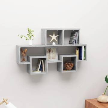 Car-Shaped Wall Shelf - Concrete Grey | Stylish Storage Solution