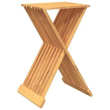 Stylish Folding Stool - Solid Teak Wood - 40x32.5x70 cm