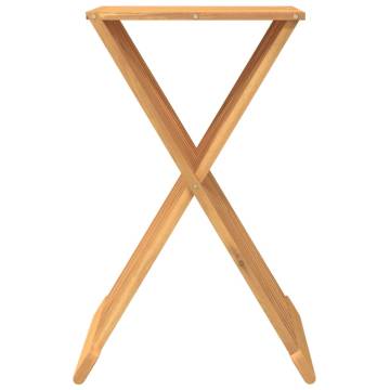 Stylish Folding Stool - Solid Teak Wood - 40x32.5x70 cm