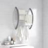 Aluminium Towel Rack with Hooks - Silver 56x16x72 cm