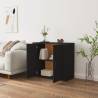 Elegant Black Sideboard | 80x33x70 cm Engineered Wood