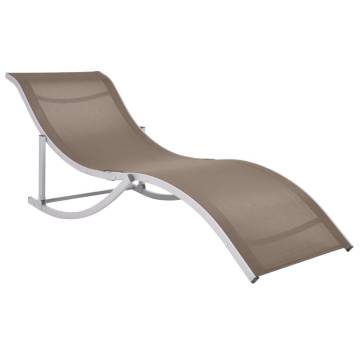 Folding Sun Loungers 2 pcs - Taupe Textilene | HipoMarket