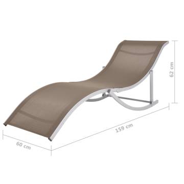 Folding Sun Loungers 2 pcs - Taupe Textilene | HipoMarket