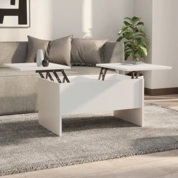 Elegant White Coffee Table - 80x50x42.5 cm - Premium Quality