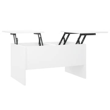 Elegant White Coffee Table - 80x50x42.5 cm - Premium Quality