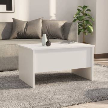 Elegant White Coffee Table - 80x50x42.5 cm - Premium Quality