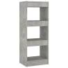 Stylish Concrete Grey Book Cabinet & Room Divider | HipoMarket