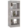 Stylish Concrete Grey Book Cabinet & Room Divider | HipoMarket