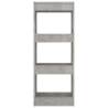 Stylish Concrete Grey Book Cabinet & Room Divider | HipoMarket