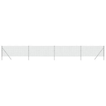 Chain Link Fence Silver 0.8x10 m | Durable & Versatile