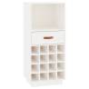 Wine Cabinet White 45x34x100 cm | Solid Pine Wood Storage