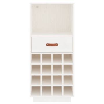 Wine Cabinet White 45x34x100 cm | Solid Pine Wood Storage