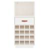 Wine Cabinet White 45x34x100 cm | Solid Pine Wood Storage