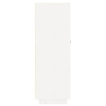 Wine Cabinet White 45x34x100 cm | Solid Pine Wood Storage