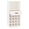 Wine Cabinet White 45x34x100 cm | Solid Pine Wood Storage