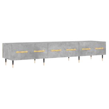 Stylish Concrete Grey TV Cabinet - Engineered Wood | Hipomarket