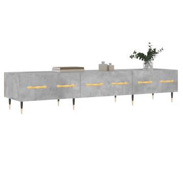 Stylish Concrete Grey TV Cabinet - Engineered Wood | Hipomarket