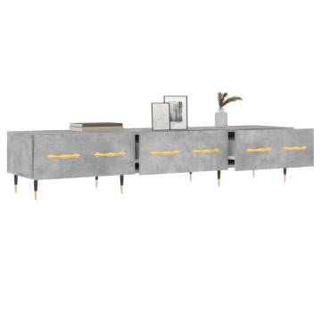 Stylish Concrete Grey TV Cabinet - Engineered Wood | Hipomarket