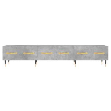 Stylish Concrete Grey TV Cabinet - Engineered Wood | Hipomarket