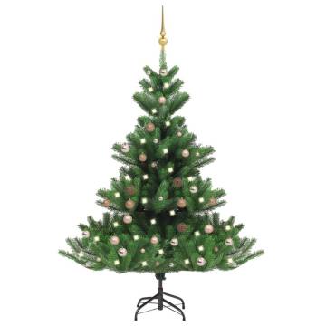 Nordmann Fir Artificial Christmas Tree LED & Ball Set - 150cm