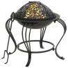 Stylish 49 cm Steel Fire Pit with Poker - Outdoor Heating