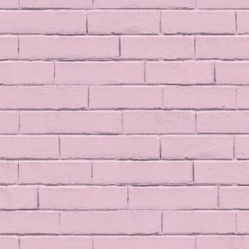 Noordwand Good Vibes Pink Brick Wall Wallpaper | HipoMarket