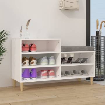 Shoe Cabinet White 102x36x60 cm | Stylish Storage Solution