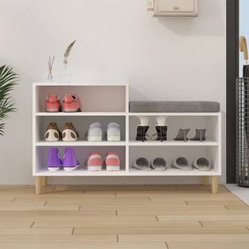 Shoe Cabinet White 102x36x60 cm | Stylish Storage Solution