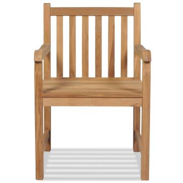 Outdoor Chairs 2 pcs Solid Teak Wood - Durable Garden Furniture