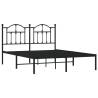 Metal Bed Frame with Headboard - Black King Size 150x200 cm