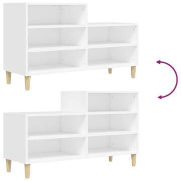 Shoe Cabinet White 102x36x60 cm | Stylish Storage Solution