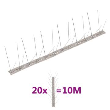 4-Row Stainless Steel Bird & Pigeon Spikes Set - 10m