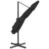 Elegant LED Cantilever Umbrella Black 400x300 cm - HipoMarket